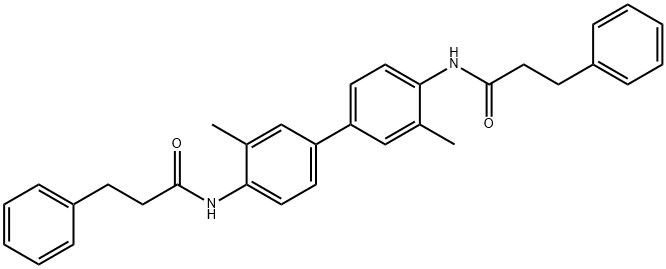 N,N'-(3,3'-dimethylbiphenyl-4,4'-diyl)bis(3-phenylpropanamide) 结构式