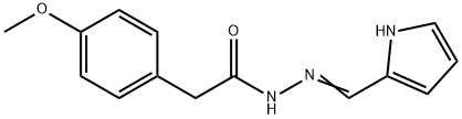 2-(4-methoxyphenyl)-N'-(1H-pyrrol-2-ylmethylene)acetohydrazide 结构式