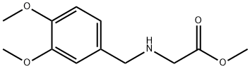 methyl 2-(3,4-dimethoxybenzylamino)acetate 化学構造式