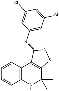 3,5-dichloro-N-[(1Z)-4,4-dimethyl-4,5-dihydro-1H-[1,2]dithiolo[3,4-c]quinolin-1-ylidene]aniline Structure