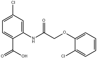 4-chloro-2-(2-(2-chlorophenoxy)acetamido)benzoic acid Struktur