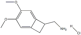 (3,4-Dimethoxybicyclo[4.2.0]octa-1,3,5-trien-7-yl)methanamine hydrochloride Struktur