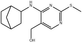 (4-((1R,4S)-bicyclo[2.2.1]heptan-2-ylamino)-2-(methylthio)pyrimidin-5-yl)methanol Struktur