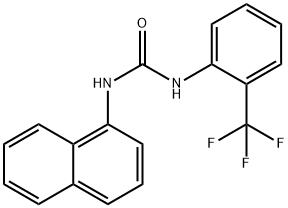 1-naphthalen-1-yl-3-[2-(trifluoromethyl)phenyl]urea Struktur