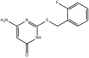 6-amino-2-[(2-fluorobenzyl)sulfanyl]pyrimidin-4-ol 结构式