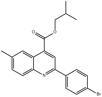 2-methylpropyl 2-(4-bromophenyl)-6-methylquinoline-4-carboxylate Structure
