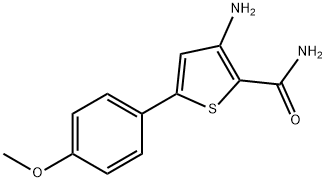 3-amino-5-(4-methoxyphenyl)-2-Thiophenecarboxamide Struktur