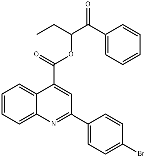 1-oxo-1-phenylbutan-2-yl 2-(4-bromophenyl)quinoline-4-carboxylate|