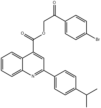 2-(4-bromophenyl)-2-oxoethyl 2-[4-(propan-2-yl)phenyl]quinoline-4-carboxylate|