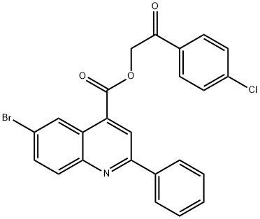 2-(4-chlorophenyl)-2-oxoethyl 6-bromo-2-phenylquinoline-4-carboxylate Structure