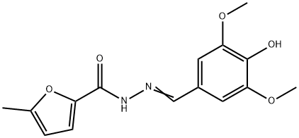 (E)-N'-(4-hydroxy-3,5-dimethoxybenzylidene)-5-methylfuran-2-carbohydrazide,355831-17-3,结构式