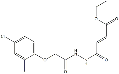 ethyl (2E)-4-{2-[(4-chloro-2-methylphenoxy)acetyl]hydrazinyl}-4-oxobut-2-enoate Struktur