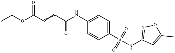 ethyl (2E)-4-({4-[(5-methyl-1,2-oxazol-3-yl)sulfamoyl]phenyl}amino)-4-oxobut-2-enoate 化学構造式