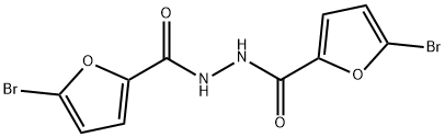 5-bromo-N'-[(5-bromofuran-2-yl)carbonyl]furan-2-carbohydrazide 结构式