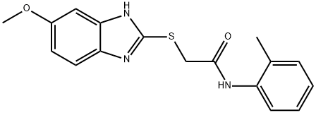 2-[(6-methoxy-1H-benzimidazol-2-yl)sulfanyl]-N-(2-methylphenyl)acetamide Struktur