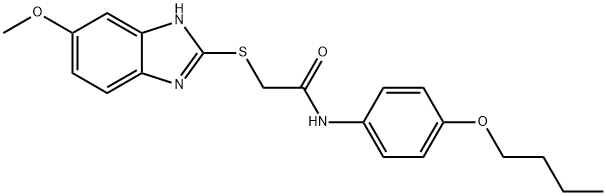 N-(4-butoxyphenyl)-2-[(5-methoxy-1H-benzimidazol-2-yl)sulfanyl]acetamide|