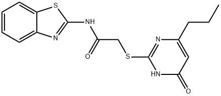 N-(1,3-benzothiazol-2-yl)-2-[(4-hydroxy-6-propylpyrimidin-2-yl)sulfanyl]acetamide|