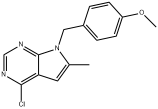 4-Chloro-7-(4-methoxybenzyl)-6-methyl-7H-pyrrolo[2,3-d]pyrimidine Structure