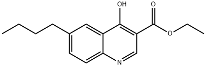 6-Butyl-4-hydroxy-quinoline-3-carboxylic acid ethyl ester 结构式