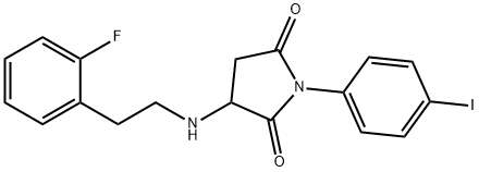 3-{[2-(2-fluorophenyl)ethyl]amino}-1-(4-iodophenyl)pyrrolidine-2,5-dione Struktur