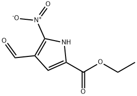 Ethyl 4-formyl-5-nitropyrrole-2-carboxylate 化学構造式