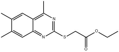 ethyl [(4,6,7-trimethylquinazolin-2-yl)sulfanyl]acetate Structure