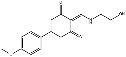 2-{[(2-hydroxyethyl)amino]methylidene}-5-(4-methoxyphenyl)cyclohexane-1,3-dione Structure