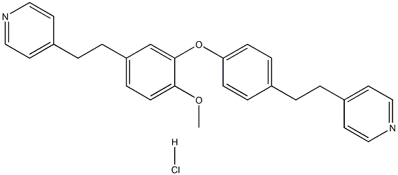 4-[2-[4-[2-methoxy-5-[2-(4-pyridyl)ethyl]phenoxy]phenyl]ethyl]pyridine hydrochloride Struktur