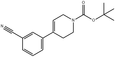 tert-butyl 4-(3-cyanophenyl)-5,6-dihydropyridine-1(2H)-carboxylate 化学構造式