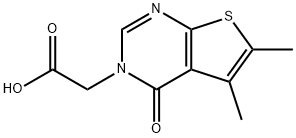 2-{5,6-二甲基-4-氧代-3H,4H-噻吩并[2,3-D]嘧啶-3-基}乙酸 结构式