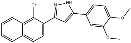 2-(5-(3,4-dimethoxyphenyl)-1H-pyrazol-3-yl)naphthalen-1-ol Structure