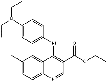 ethyl 4-((4-(diethylamino)phenyl)imino)-6-methyl-1,4-dihydroquinoline-3-carboxylate Struktur