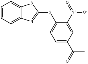 1-[4-(1,3-benzothiazol-2-ylsulfanyl)-3-nitrophenyl]ethanone 结构式