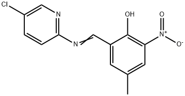 (E)-2-(((5-chloropyridin-2-yl)imino)methyl)-4-methyl-6-nitrophenol|