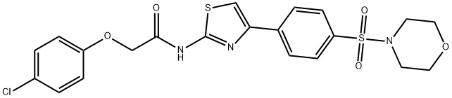 2-(4-chlorophenoxy)-N-{4-[4-(morpholin-4-ylsulfonyl)phenyl]-1,3-thiazol-2-yl}acetamide,372502-23-3,结构式