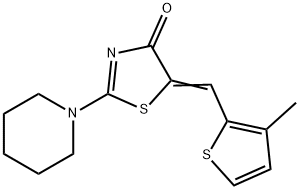 372972-25-3 (5Z)-5-[(3-methylthiophen-2-yl)methylidene]-2-(piperidin-1-yl)-1,3-thiazol-4(5H)-one