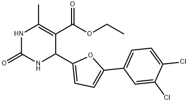 ethyl 4-[5-(3,4-dichlorophenyl)furan-2-yl]-6-methyl-2-oxo-1,2,3,4-tetrahydropyrimidine-5-carboxylate Structure