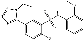 5-(1-ethyl-1H-tetrazol-5-yl)-2-methoxy-N-(2-methoxyphenyl)benzenesulfonamide,374599-09-4,结构式