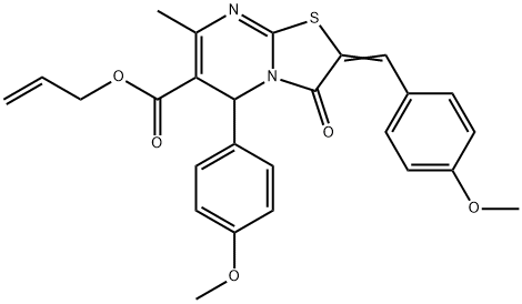 374605-90-0 allyl 2-(4-methoxybenzylidene)-5-(4-methoxyphenyl)-7-methyl-3-oxo-2,3-dihydro-5H-[1,3]thiazolo[3,2-a]pyrimidine-6-carboxylate