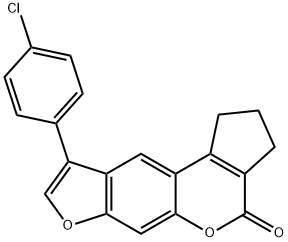 9-(4-chlorophenyl)-2,3-dihydrocyclopenta[c]furo[3,2-g]chromen-4(1H)-one|