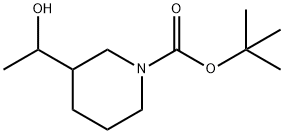 tert-butyl 3-(1-hydroxyethyl)piperidine-1-carboxylate 化学構造式