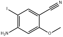 4-Amino-5-iodo-2-methoxy-benzonitrile 化学構造式