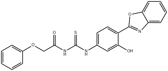 N-{[4-(1,3-benzoxazol-2-yl)-3-hydroxyphenyl]carbamothioyl}-2-phenoxyacetamide Structure