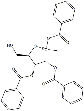 D-Ribofuranoside-1-13C, methyl, tribenzoate (9CI)