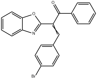 (2Z)-2-(1,3-benzoxazol-2-yl)-3-(4-bromophenyl)-1-phenylprop-2-en-1-one Struktur