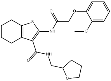 2-{[(2-methoxyphenoxy)acetyl]amino}-N-(tetrahydro-2-furanylmethyl)-4,5,6,7-tetrahydro-1-benzothiophene-3-carboxamide|