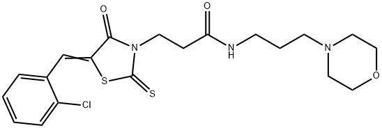 381700-24-9 3-[5-(2-chlorobenzylidene)-4-oxo-2-thioxo-1,3-thiazolidin-3-yl]-N-[3-(4-morpholinyl)propyl]propanamide