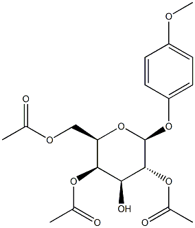 4-甲氧基苯基 BETA-D-吡喃半乳糖苷 2,4,6-三乙酸酯,383905-62-2,结构式