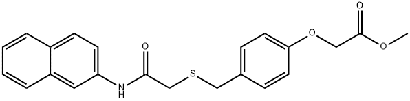 methyl 2-(4-(((2-(naphthalen-2-ylamino)-2-oxoethyl)thio)methyl)phenoxy)acetate,384815-66-1,结构式