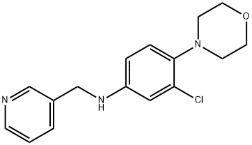 3-chloro-4-(morpholin-4-yl)-N-(pyridin-3-ylmethyl)aniline 化学構造式